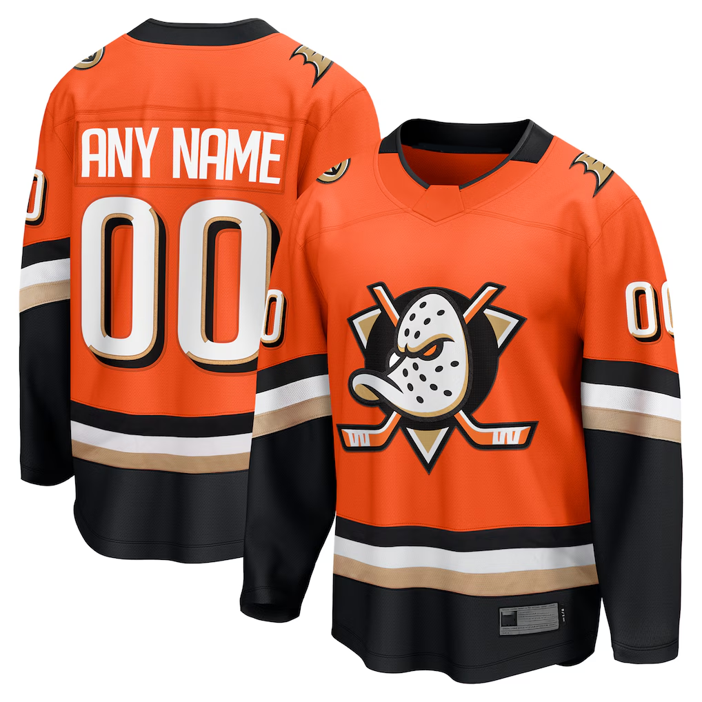 Odoa Custom A.Ducks Orange Home Breakaway Jerseys