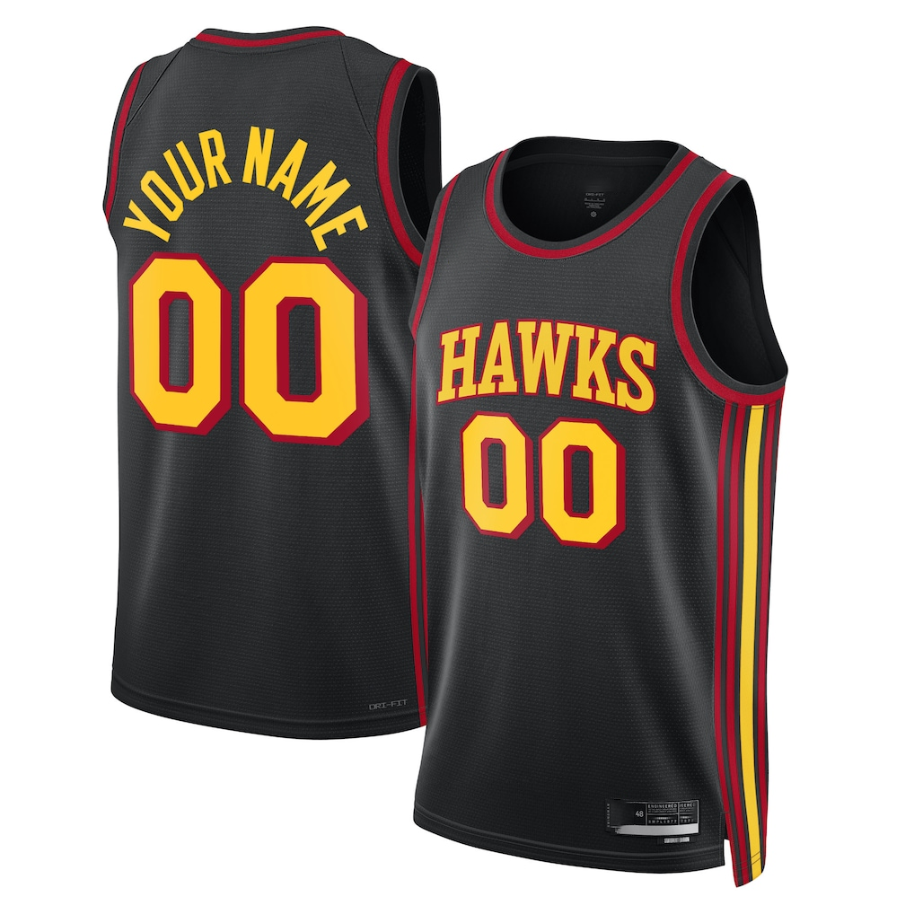Odoa Custom A.Hawks Black 202223 Swingman Jerseys - Statement Edition