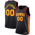 Odoa Custom A.Hawks  Black Swingman Jerseys - Statement Edition