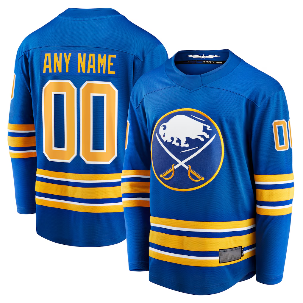 Odoa Custom B.Sabres Royal Home Breakaway Stitched Jerseys